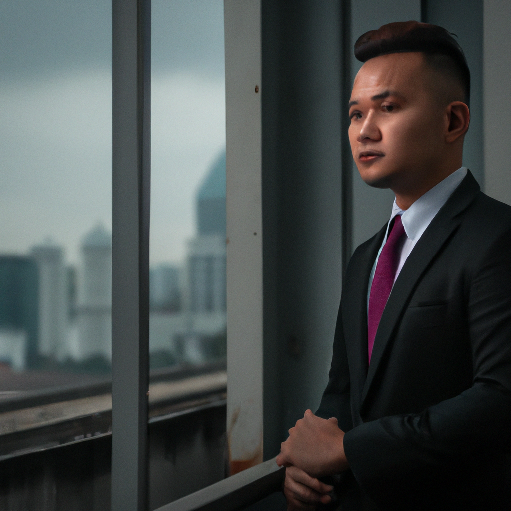 Портрет — креативный директор, естественный свет, современный интерьер, деловой стиль